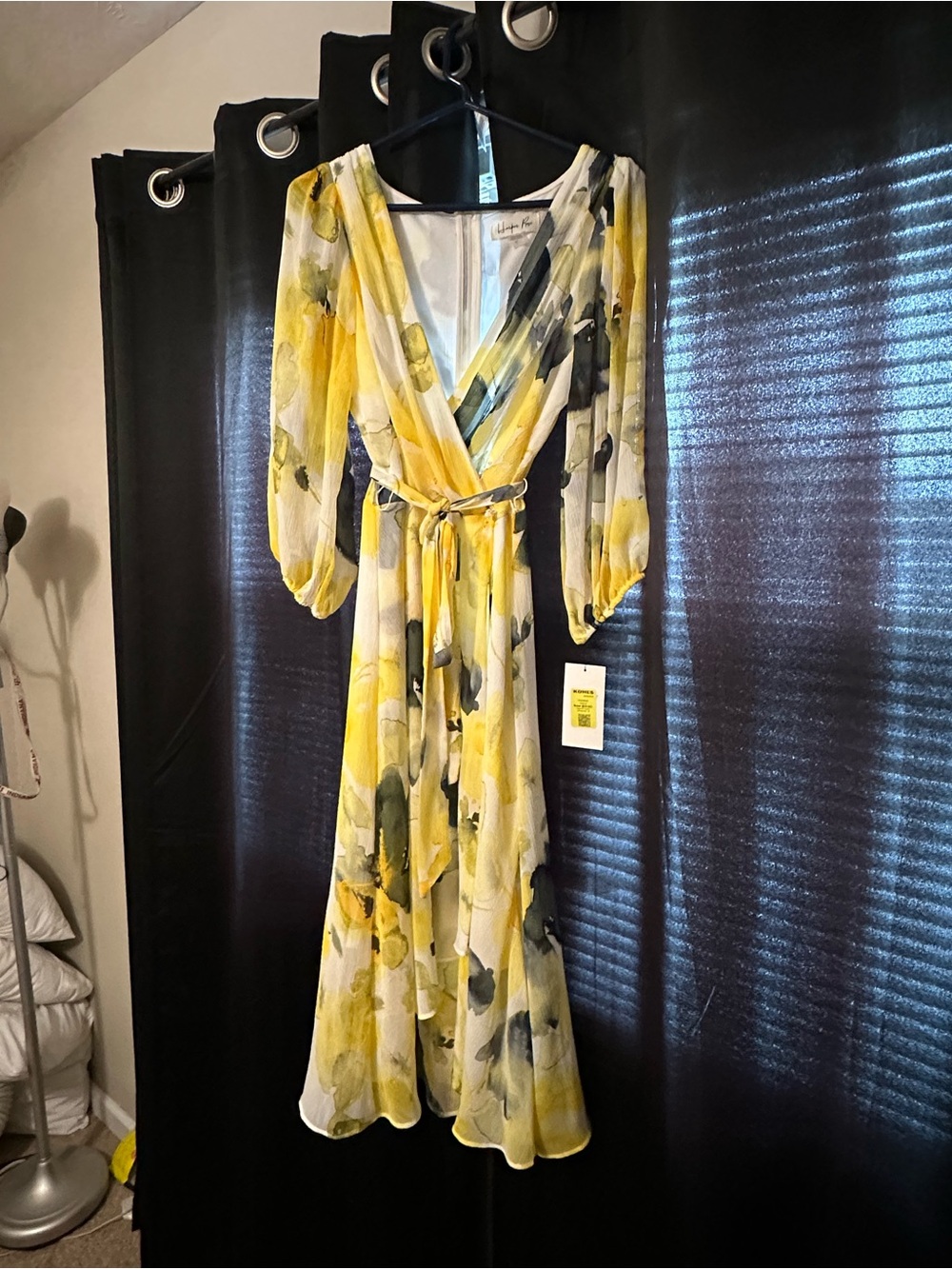 Harper Rose Yellow Floral Maxi Dress ~ size 10